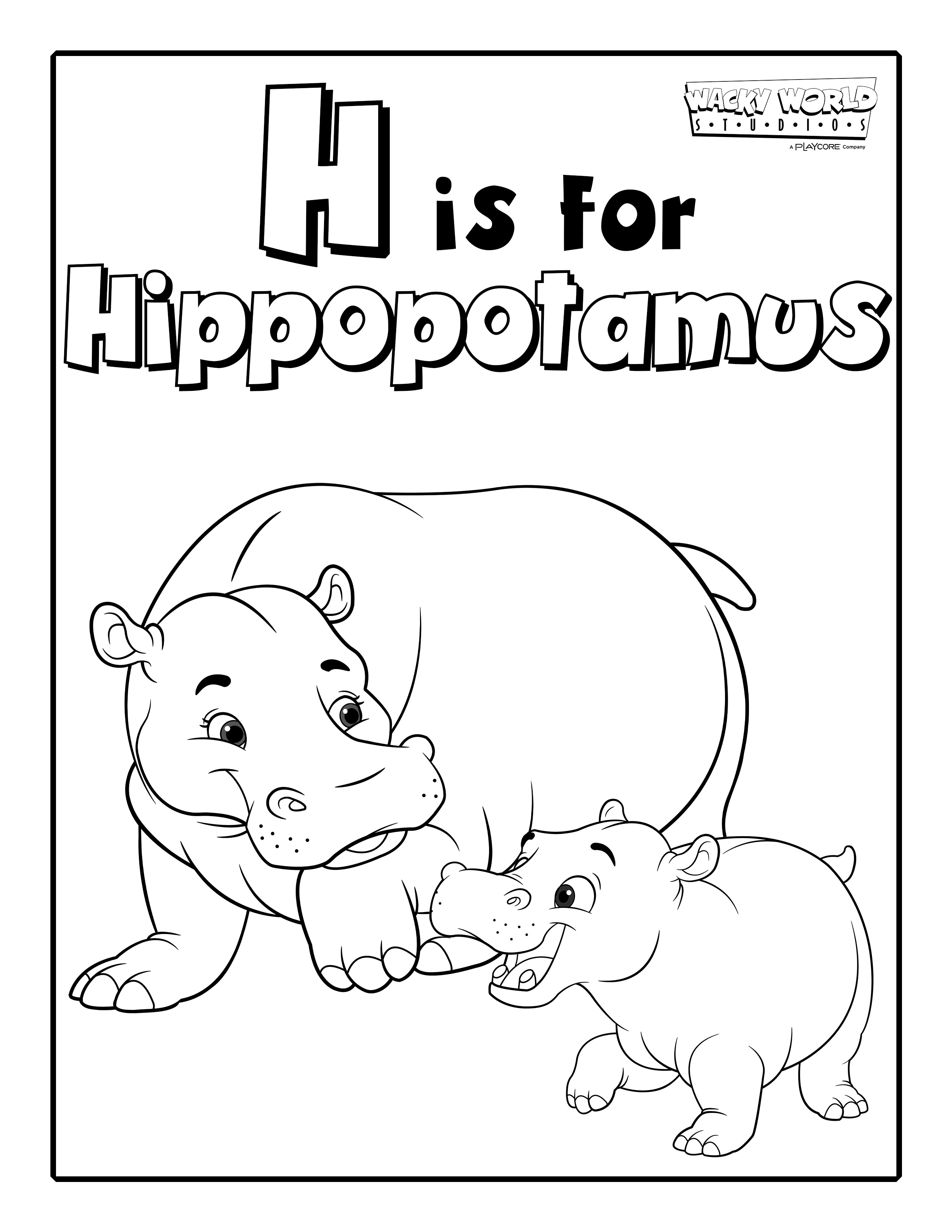 H is for Hippopotamus